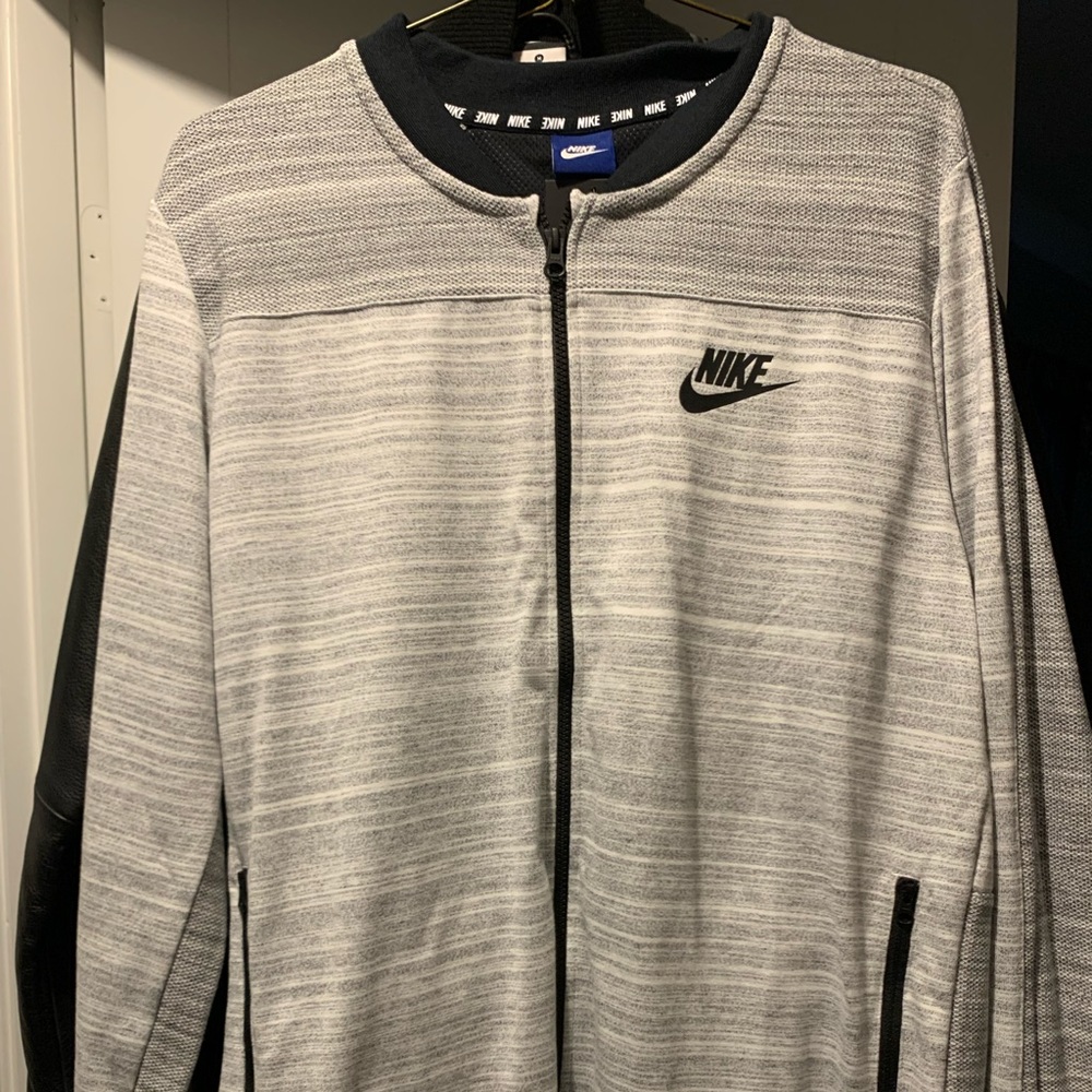 Nike ADV15 Knit Advanced FullZip Jacket White Heather Men Size Large